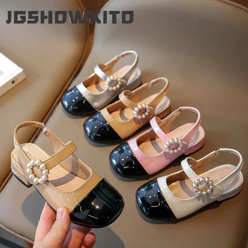 JGSHOWKITO Children Princess Sandals for Girls Low Heels Summer Fashion Soft Anti-slippery Versatile Party Dress Shoes Chic Hot