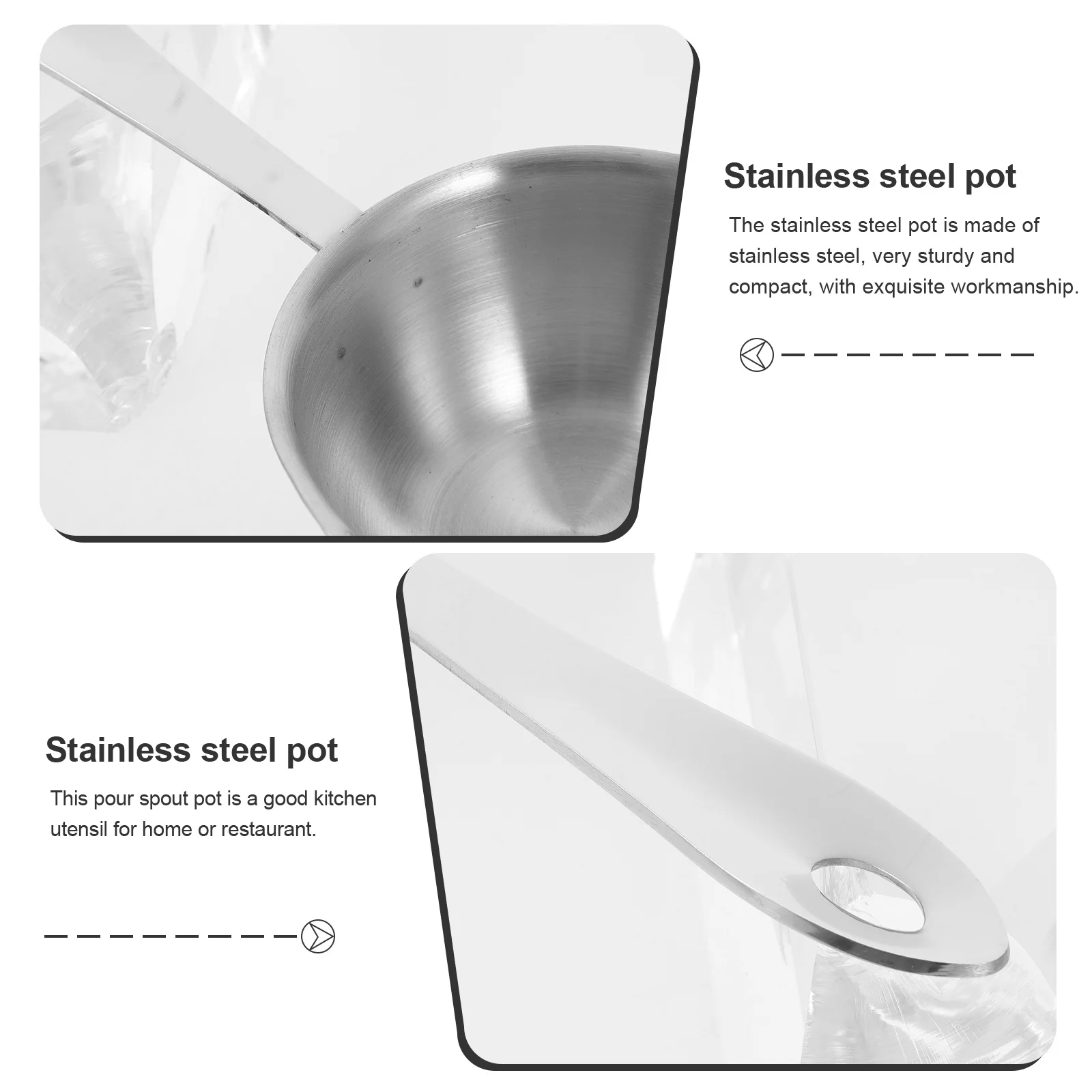 

Mini Stainless Steel Sauce Pot Small Pour Oil Pan Butter Melting Pot Milk Warmer Oil Boil Sauce Pan Kitchen Saucepan