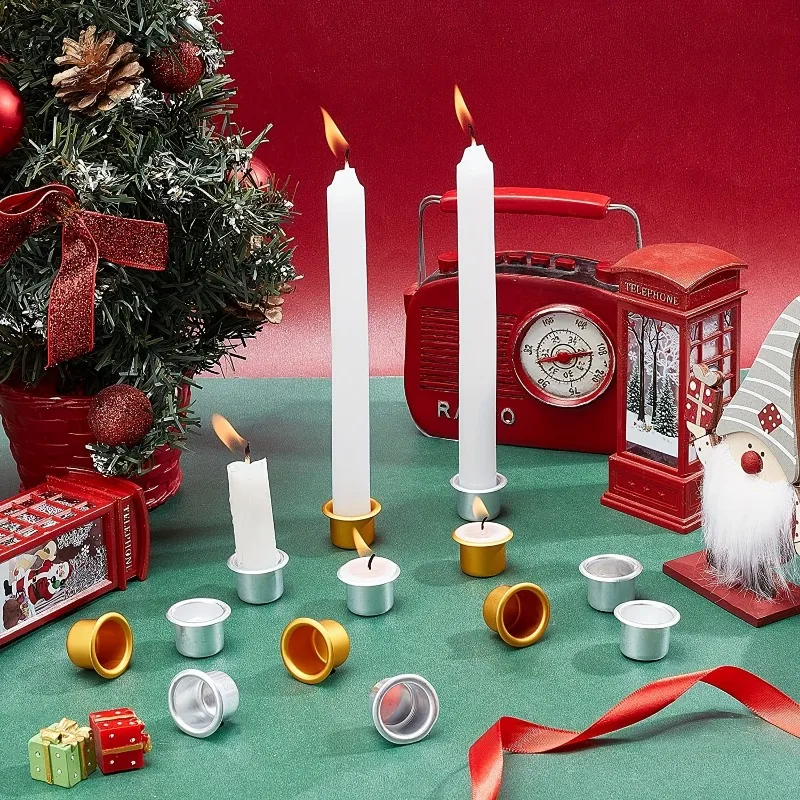 DIY Aluminium-Kerzenhalter, Weihnachtsdekoration, Teelichtschale, Aluminium-Ornamente, Kerzengefäße