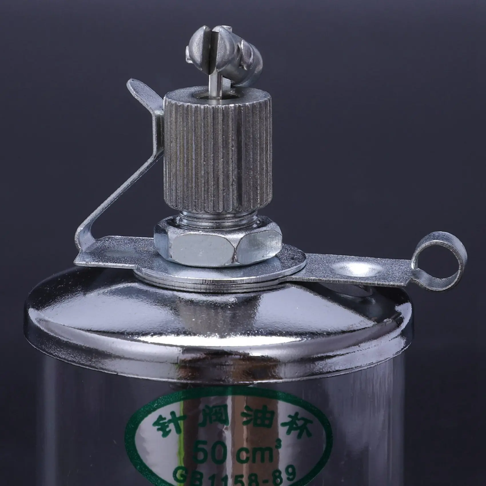 AC88-2X 50Ml Engine Machine Lubricator Oil Gravity Drip Feed Oiler Clear+Silver