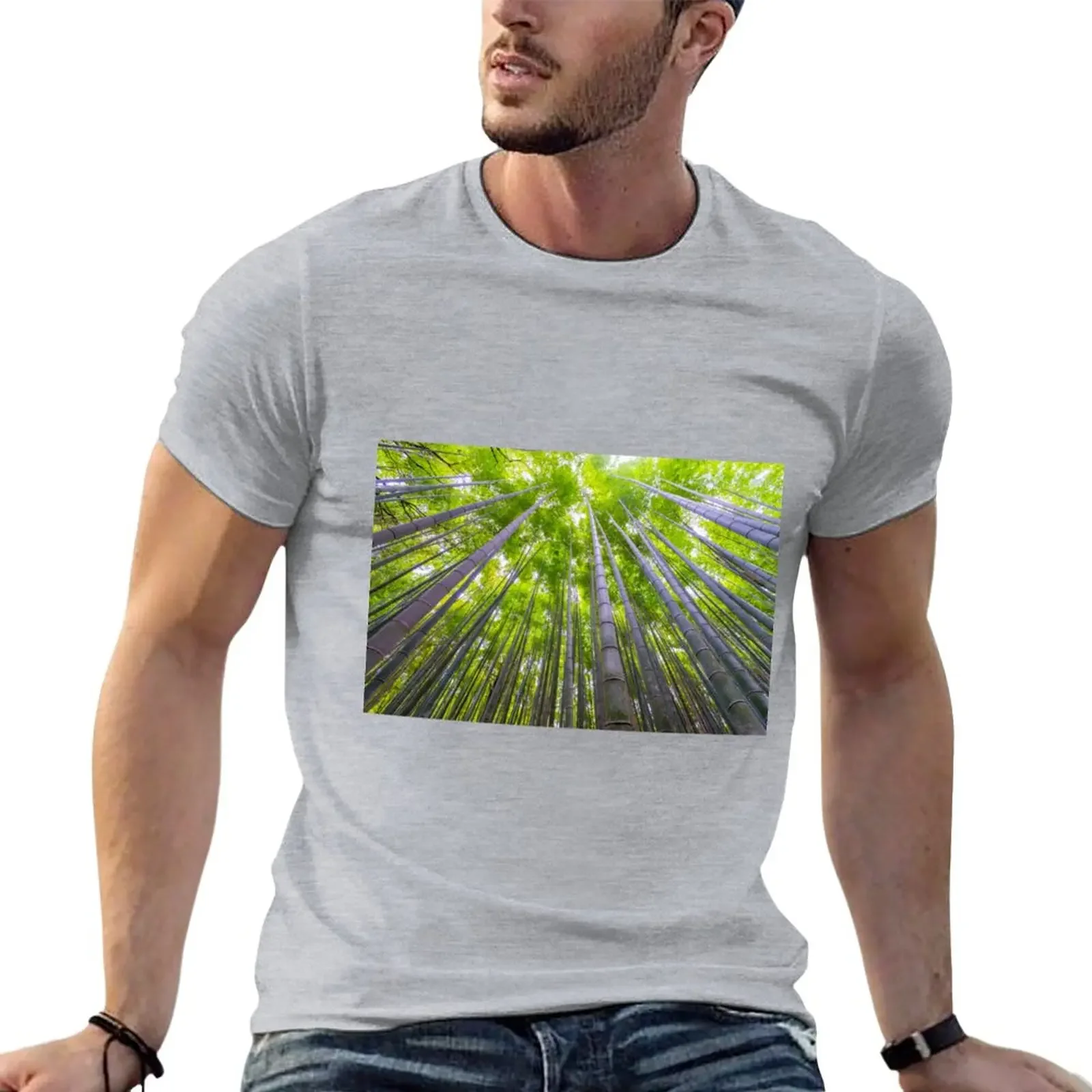 Kyoto Bamboo Arishiyama T-Shirt anime blacks cute tops men clothes