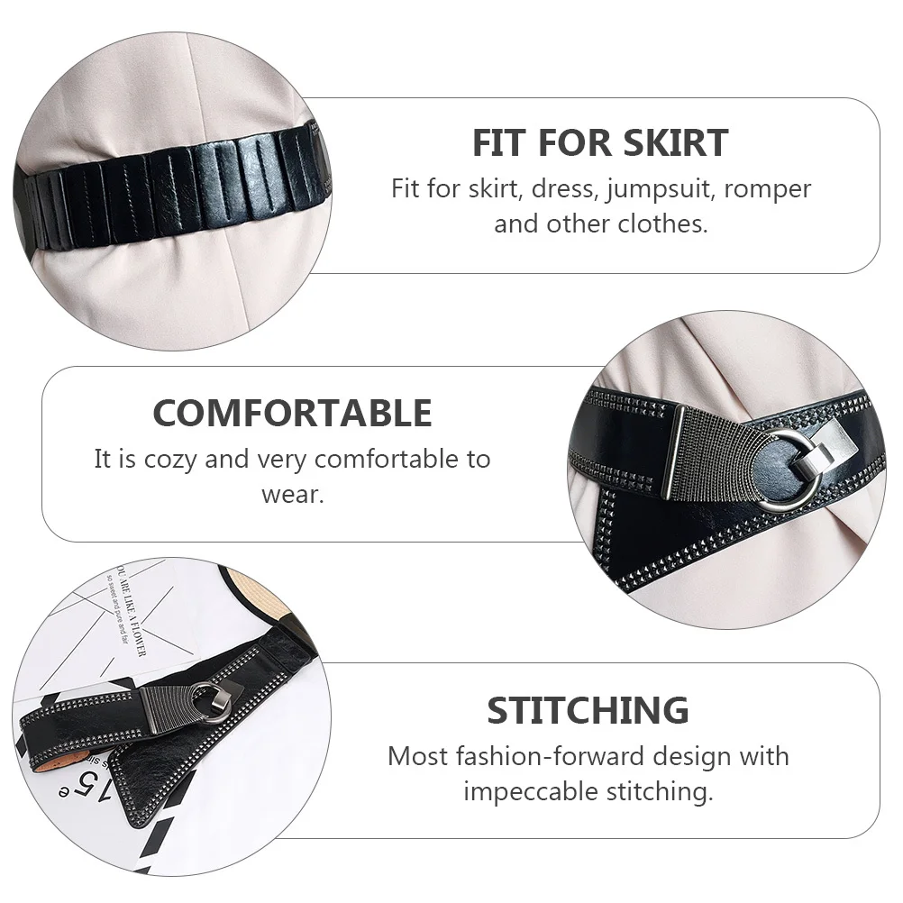 

1Pcs Wide Elastic Waist Belt Stylish Fashion Cummerbund Decorative Girdle for Women Casual Dresses Waist Belt Waistband