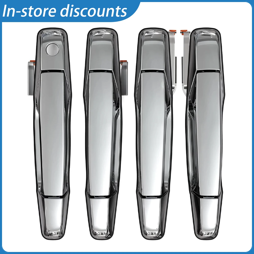 

Quality 4PCS Chrome Exterior Door Handle for Chevrolet GMC, Front Rear Left Right, OEM 20828258 22738721 25960525 22738722