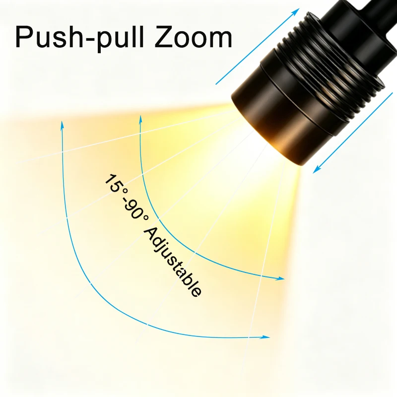 LED Aquarium-Strahler mit Einstellbarem Fokus 15 ° -90 ° 3-Farben Dimmbare Aquariumbeleuchtung mit Timer und Einstellbarer Helligkeit, Südamerikanische Lampe – Detail 5