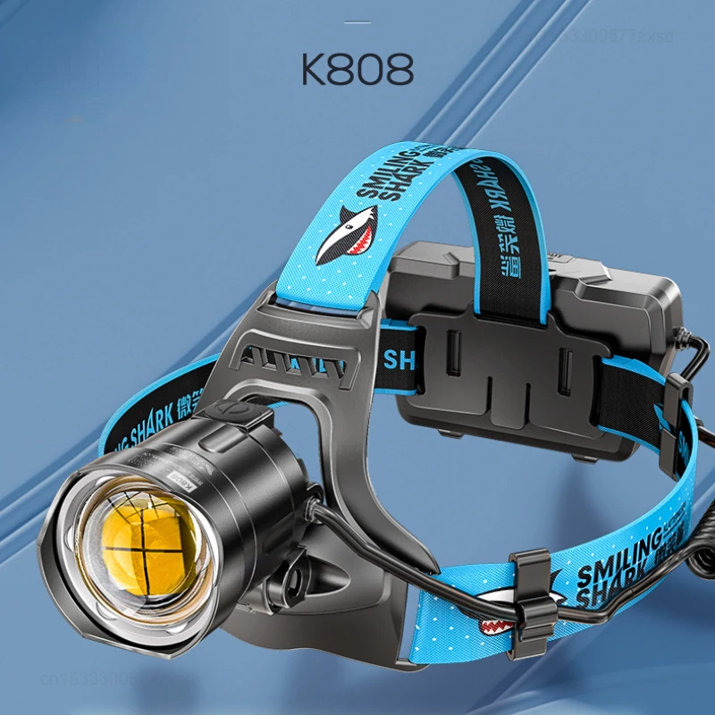 Xiaomi Smiling Shark High Power Strong Light Headlamp Outdoor Hiking Construction Site Construction Focusing Waterproof Headlamp