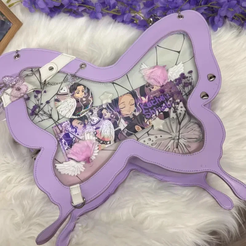 

New Demon Slayer Mitsuri Kanroji Shinobu Kocho Giyu Tomioka Zenitsu Agatsumanime Periphery Backpack Crossbody Bag Fashion