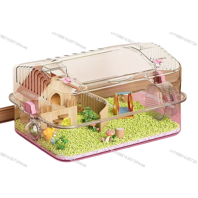 

Hamster Cages Small Rodent Habitat Indoor Transparent Small Animal Hut Detachable Guinea Pig Rabbit Panorama Observation Cage