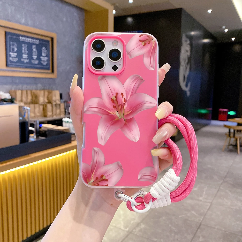 Pembe Zambak Çiçekli Bileklik  - Lanyard Phone Strap incelemesi ve fiyatı