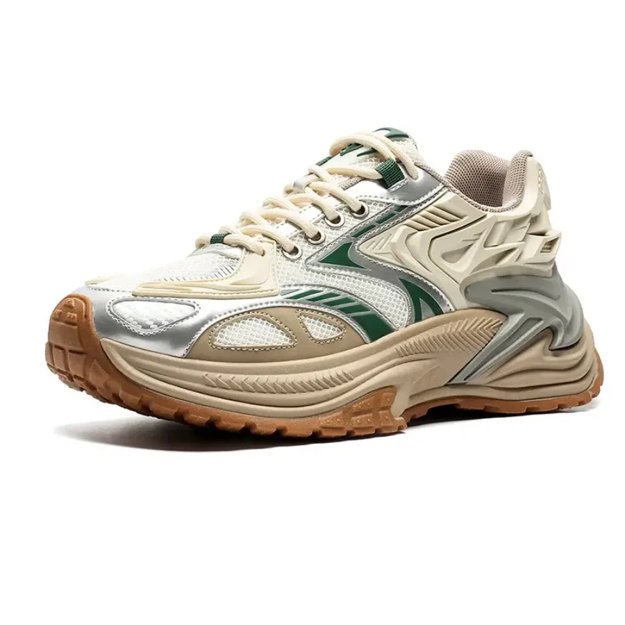 

Men'S 2025 Tech Style Dad Shoes Height Increase Platform with Air Mesh Design Mechanical Inspired Casual Sneakers Urban Street