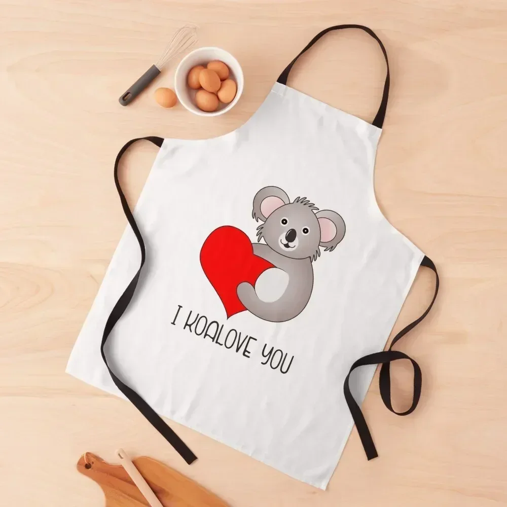 

I Koalove You Koala Sayings Apron Kitchen Apras For Women painters Chef Uniform For Men Apron