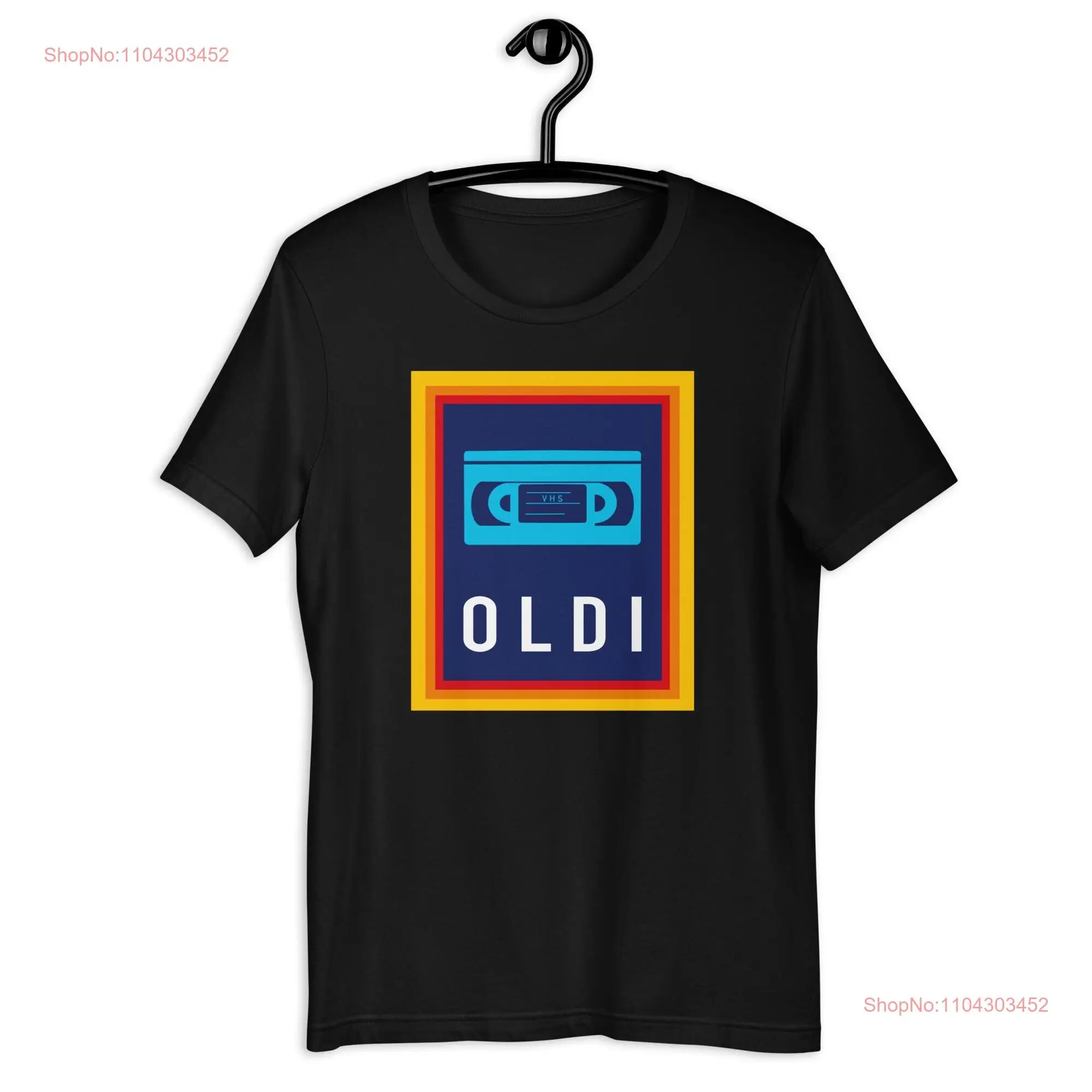 OLDI Retro VHS Tape T shirt Old Person Funny People Humor Vintage long or short sleeves