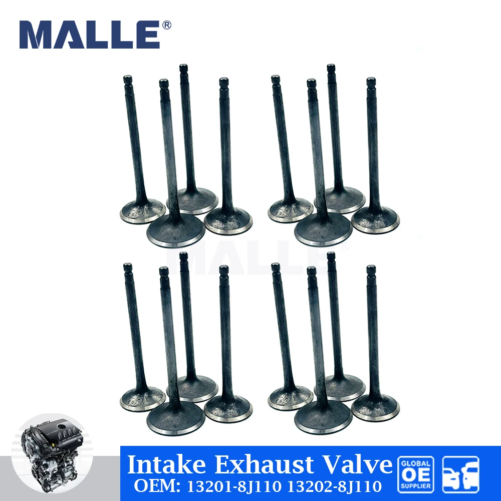 

16 Pcs VQ35 Engine Intake Exhaust Valve Kit For Nissan Old Teana 3.5 VQ35DE Car Accessories Automotive 13201-8J110 13202-8J110