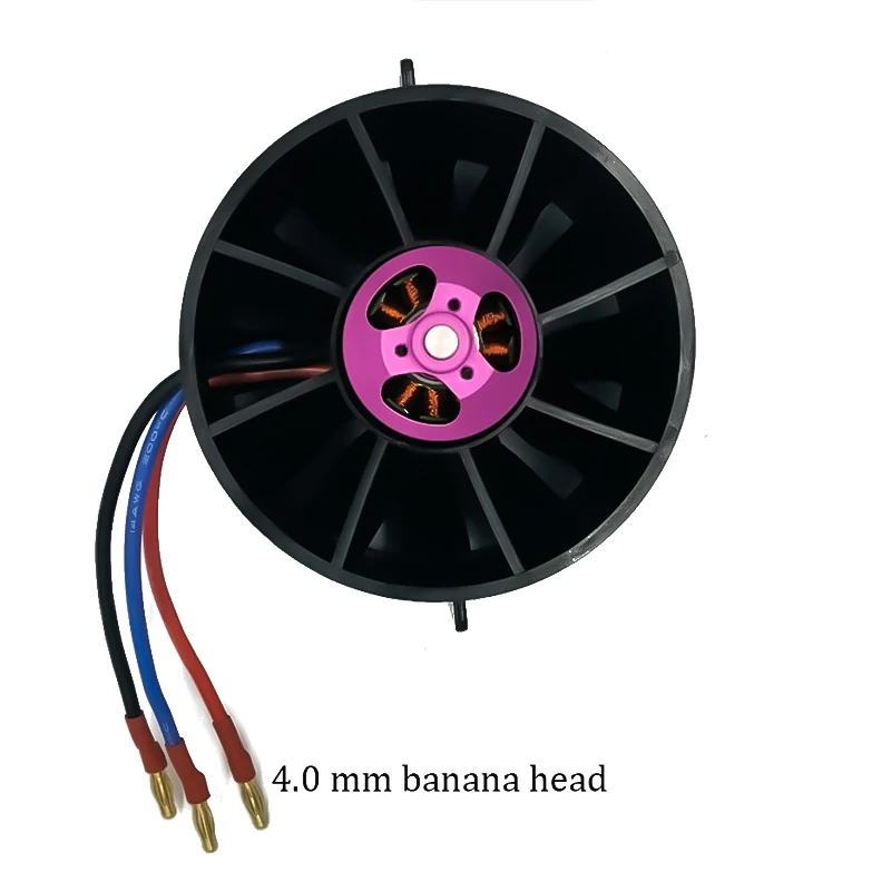 90mm EDF 12 Blades Ducted Fan with 1450KV RC Brushless Motor with 120A ESC 3-6S Electric Speed Controller for RC Jet Airplane