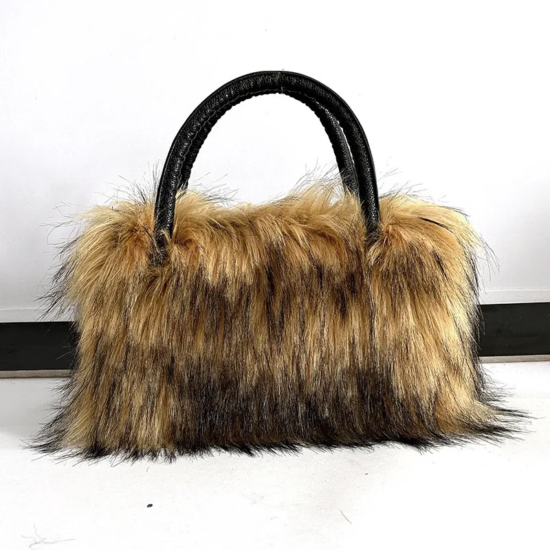 

2025 Winter Plush Handbag for Women Fashionable Shoulder Bag Faux Fur Crossbody Bag cosplay plush bag