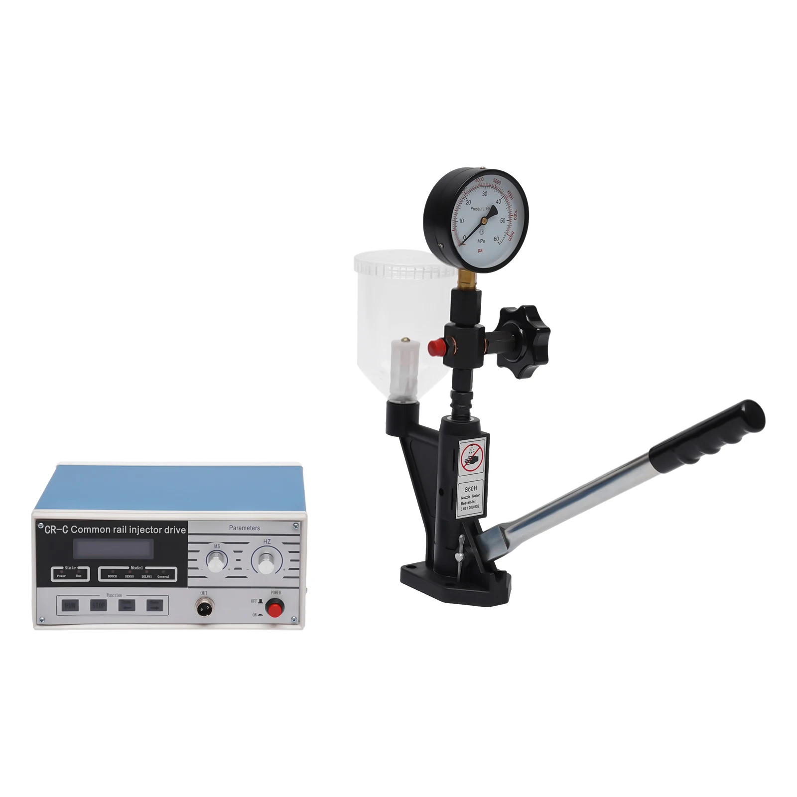 110V Injector Tester, CR-C Common Rail Injector Tester & S60H Fuel Nozzle Tester, Rail Injector Drive Fuel Injector Repair Tool