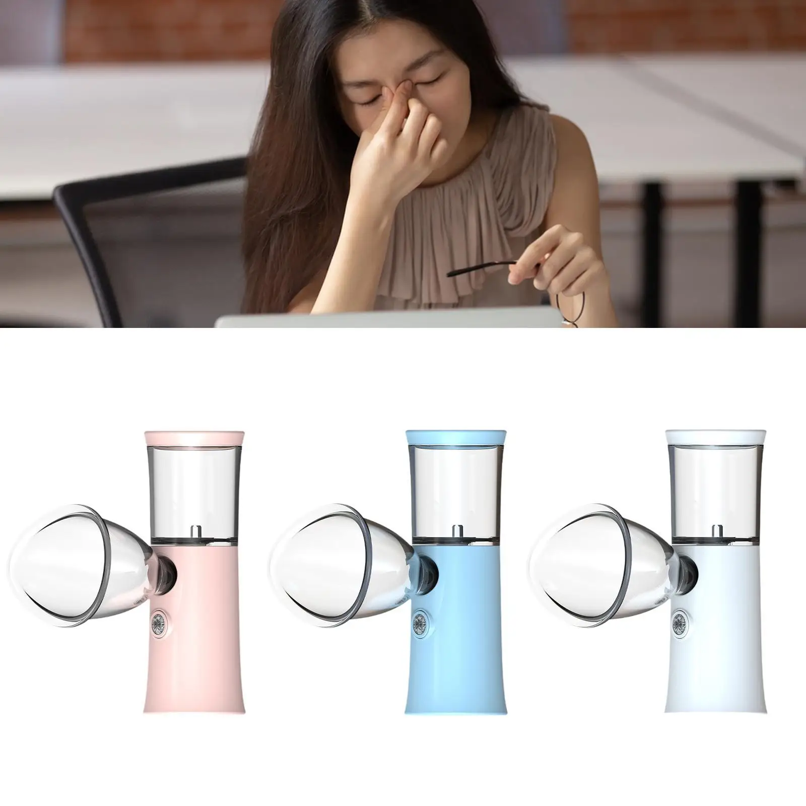 Nano Eyes and Face Mister Water Replenishment Rechargeable against Dry Eyes Nano Face Mister Handy Vaporizer Nebulizer Atomizer