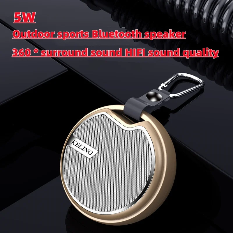 

5W HiFi Mini Wireless Bluetooth Speaker 360 Surround High Volume Super Stress subwoofer Outdoor Cycling with Stand TF Music Box