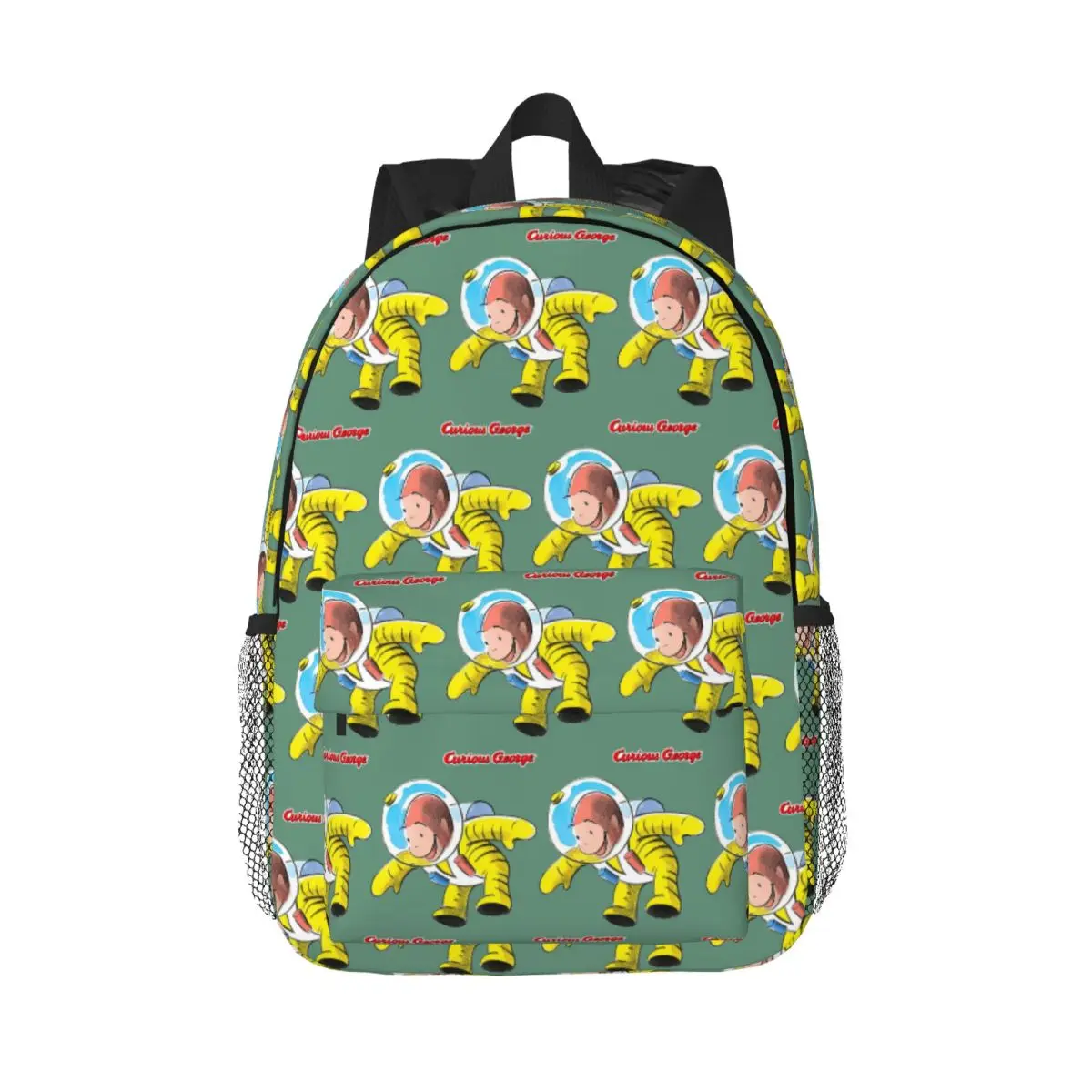

Curious George Happy Astronaut Backpack Hot Sale Daypack Large Capacity Boys Girls BookBag Shoulder Bags for Children School Bag