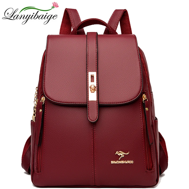 Fashion Women's Backpack Trend Design High-quality PU All-season Fashionable Backpack Leisure Simple Texture Hardware 2024 New