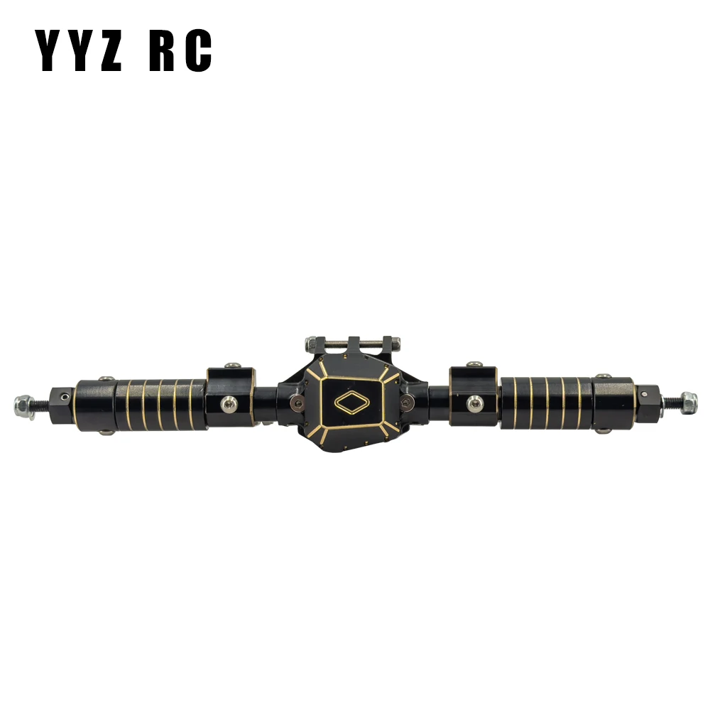 Axial Scx10 Pro Axle Upgrades Parts Metal Heavy Duty Brass Black Coating Complete Front Rear Straight Axle for 1/10 RC Crawler