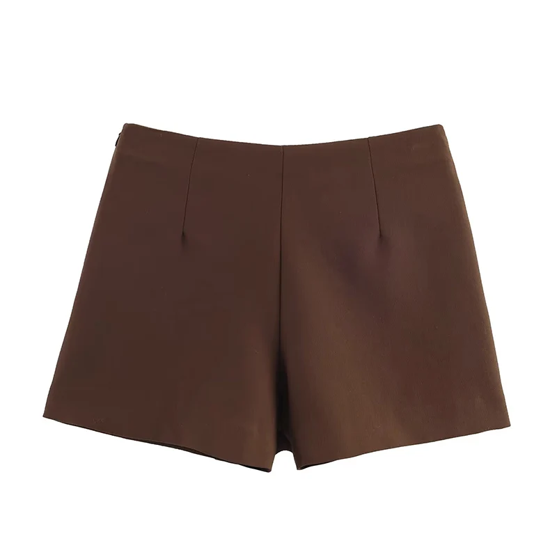 غير المتماثلة عالية الخصر تنورة صغيرة المرأة موضة زخرفة المعادن تنورة أنيقة السراويل امرأة Y2k الشارع الشهير ألف خط Skorts غير رسمية #4