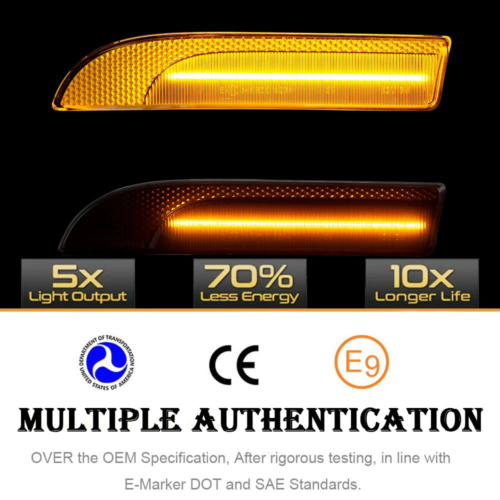 LED Sequential Blinker Side Marker Lights For Porsche Panamera 970 Chassis G1 2009-2016 Auto Accessories Parts Amber Fender Lamp