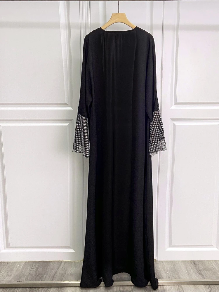 Eid Muslim Abayas for Women Party Dubai Abaya Morocco Caftan Ramadan Islam Arab Diamond Sleeve Long Robe 2024 Spring Dress