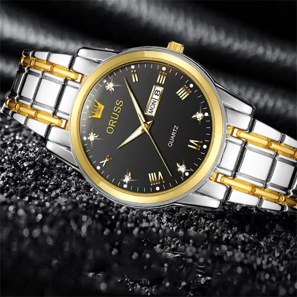 Stylish all-in-one personality men's watch simple and durable handsome steel belt casual temperament student men's watch