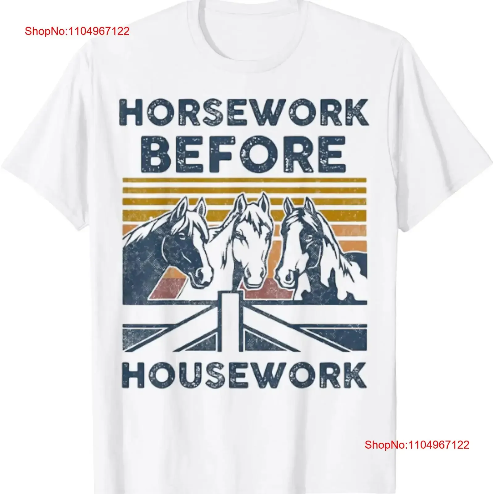Trabajo de caballo antes de tareas domésticas, divertida camiseta Vintage para montar a caballo, ropa de calle lavada vintage, ropa de diseñador Unisex cómoda