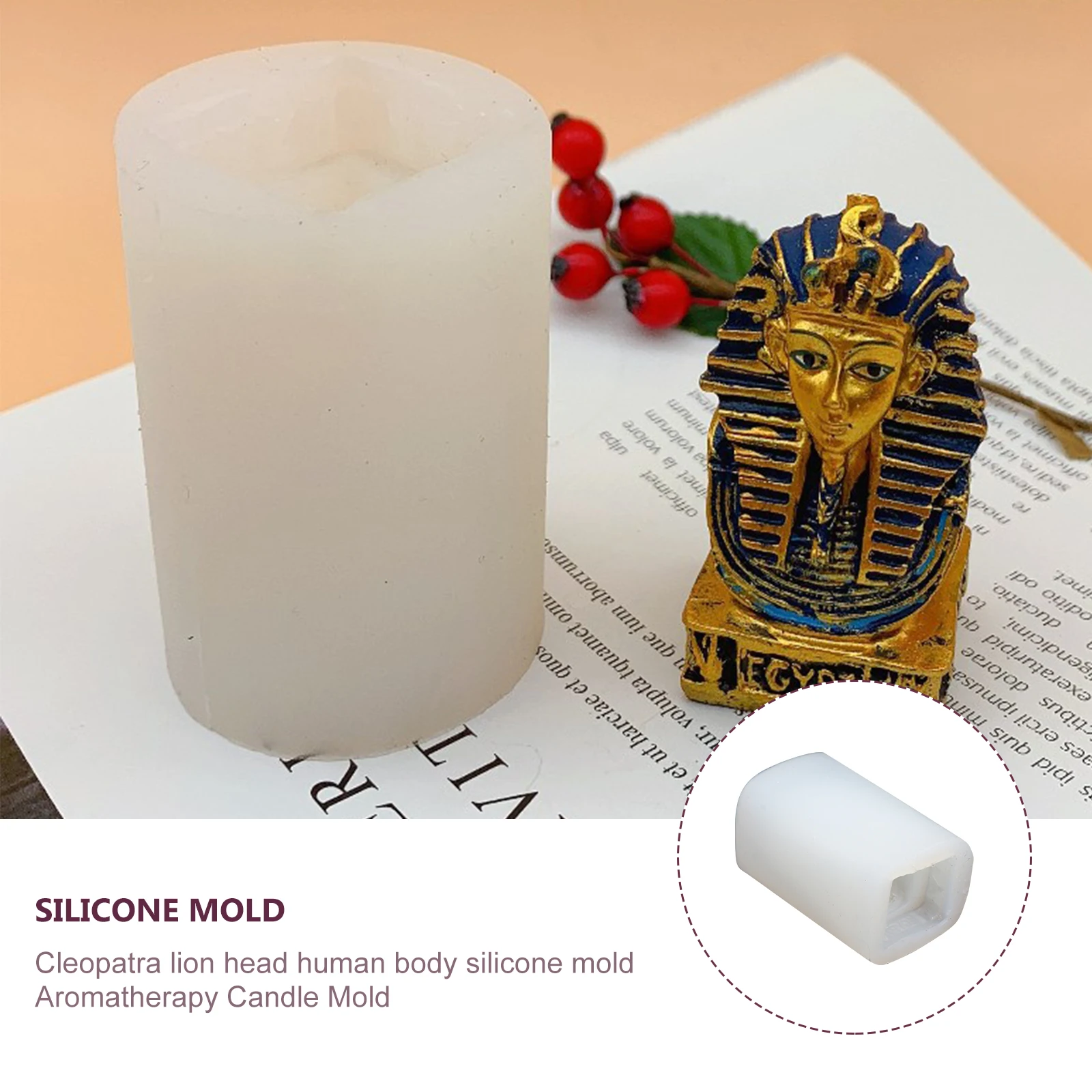 

Stencil Lion Head Human Body Mold for Aromatherapy C les naments Reusable White DIY Silicone Craft Tools