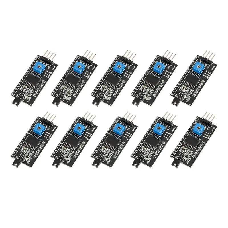 

ABIJ-For Arduino Robot Parts LCD1602 2004 Display Adapter Module PCF8574 I2C IIC 10Pcs LCD Interface Converter Board