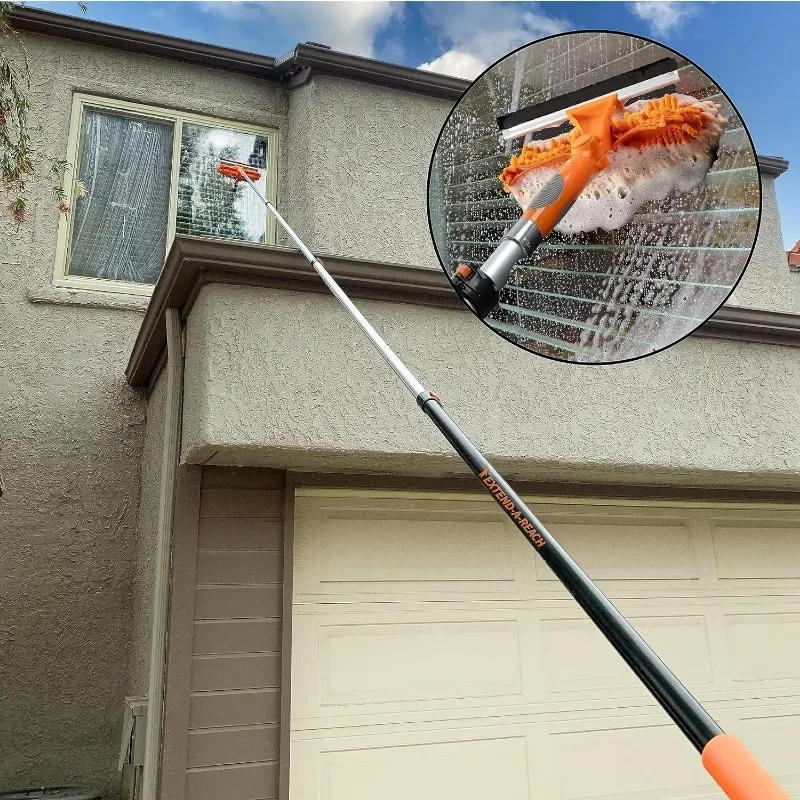 7-30 ft Window Washing Kit (36+ Foot Reach) // Window Cleaning Tool & Window Washer Squeegee