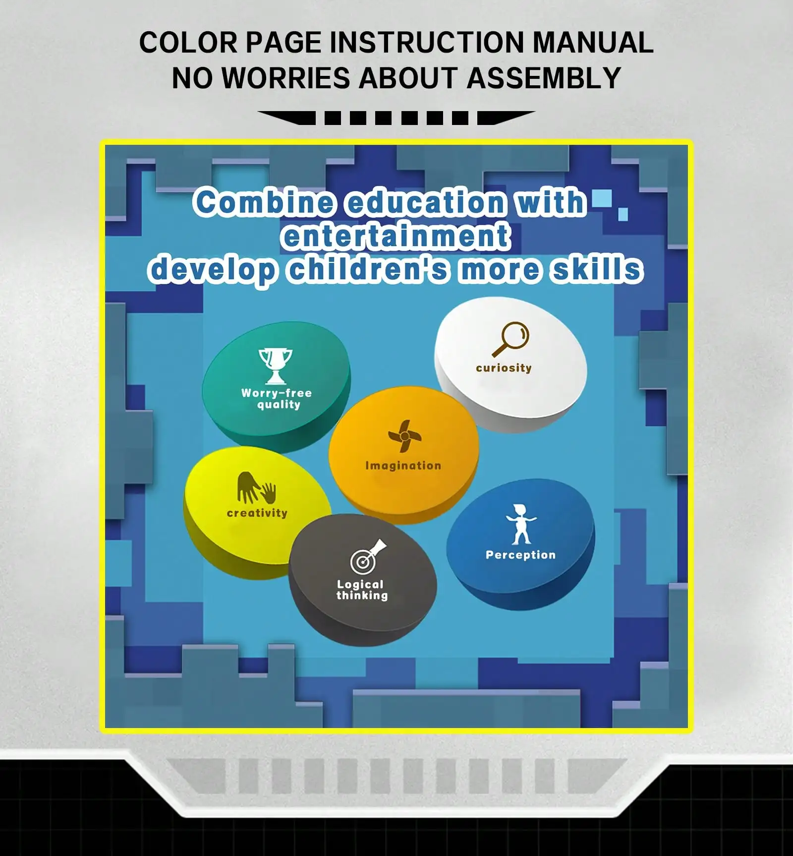 Ice and snow world magnetic toys, children's DIY educational puzzle toys, building blocks help develop imagination