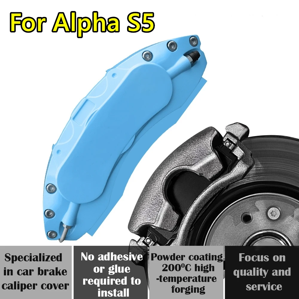 For ARCFOX Alpha S5 Car Brake Caliper Cover Aluminum Alloy Metal Kit Fit 560 650 708 Pro Max Ultra 185kw 200kw 390kw 2024