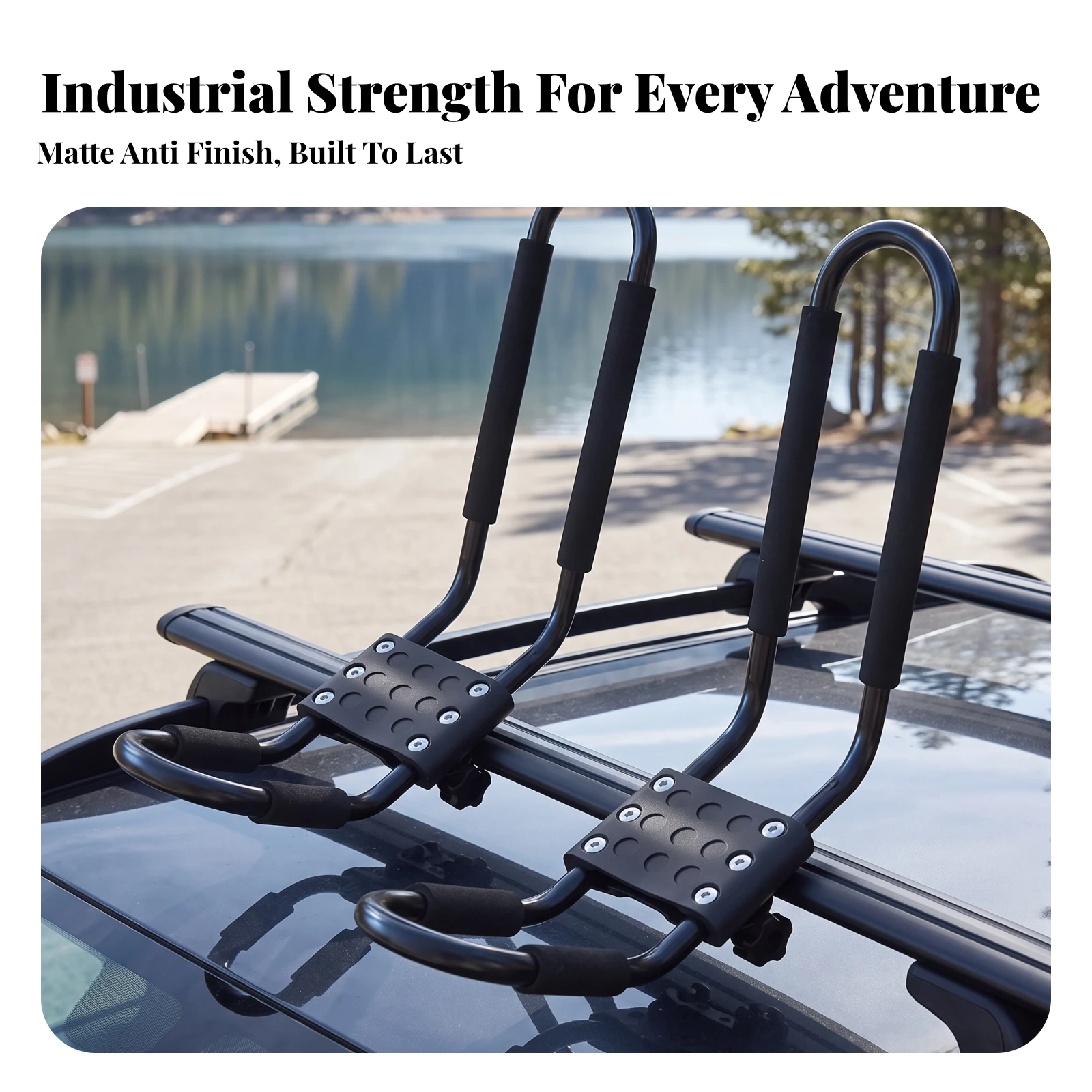 Kayak Rack with Mounting Hardware Heavy-Duty Kayak Carrier Rack with Foam Padding Kayak Carrier Universal Non-Slip for Kayakers
