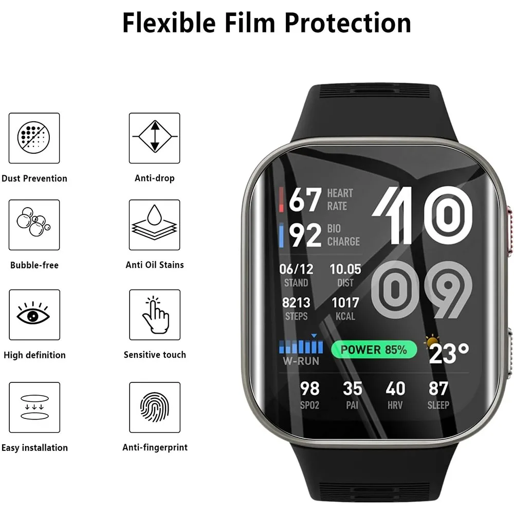 BEHUA Schutzfolie für Huami Amazfit Bip Max 5 6 SmartWatch Displayschutz HD Anti-Kratz-Folie Kein Glas Zubehör – Detail 3