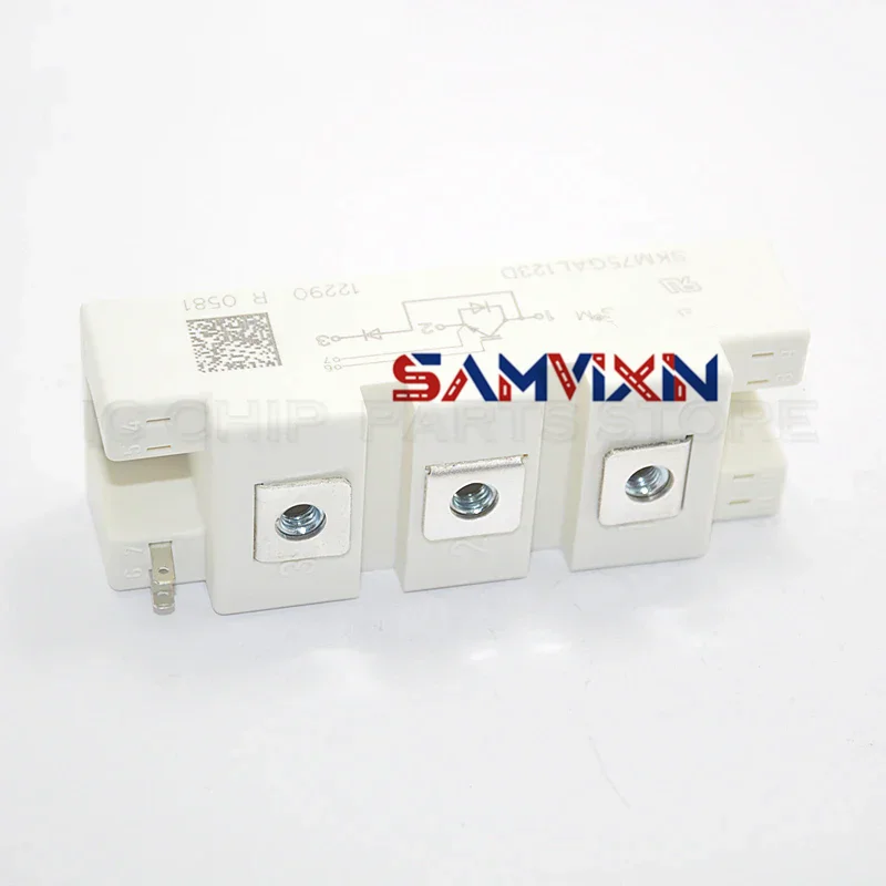SKM75GAL123D (1 peça) Novo TRANSISTOR, MÓDULO DE POTÊNCIA IGBT,INDEPENDENTE,1.2kV, Original em estoque