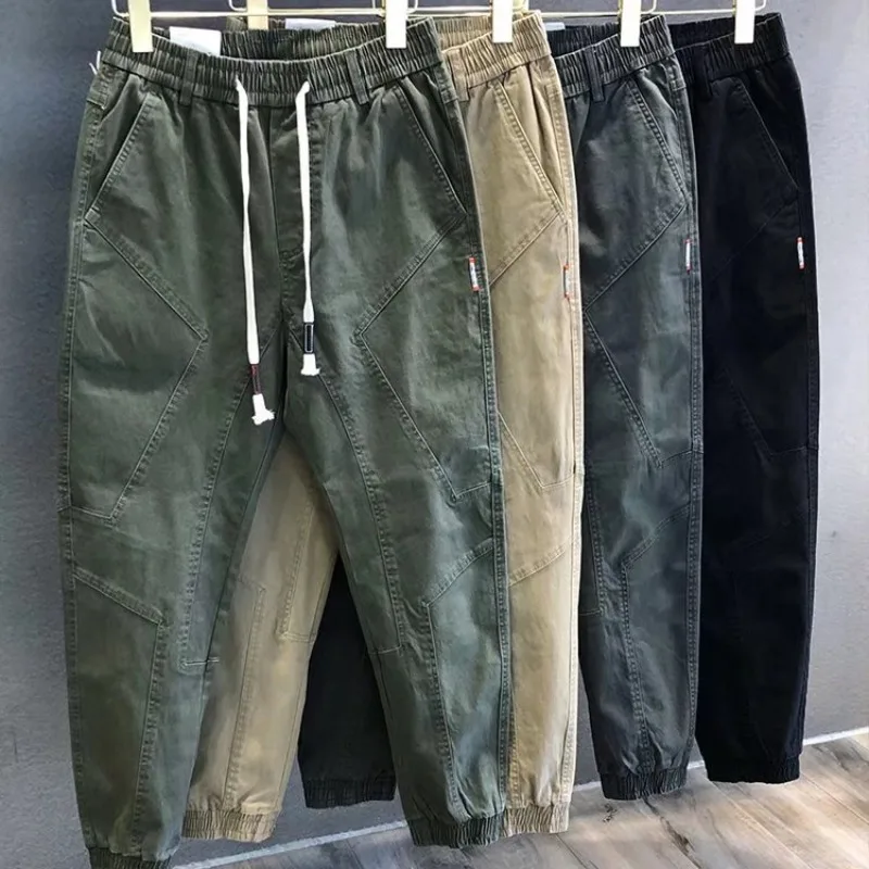 الرجال ملابس العمل السراويل القطنية فضفاضة تناسب ربيع الخريف لحام مكافحة تحرق ارتداء مقاومة بناطيل كاجوال حماية العمل #4