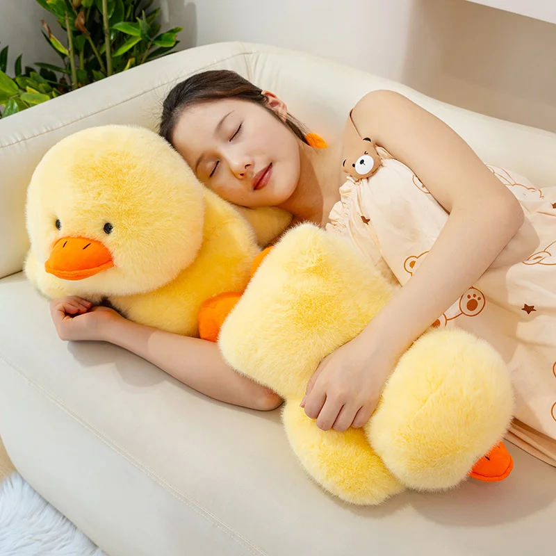 30cm Leżąca Żółta Kaczka Pluszowa Zabawka Lalka Dla Dziewczynek Chłopców Kawaii Zwierzęta Miękkie Wypchane Lalki Towarzysz Snu Pluszowe Zabawki