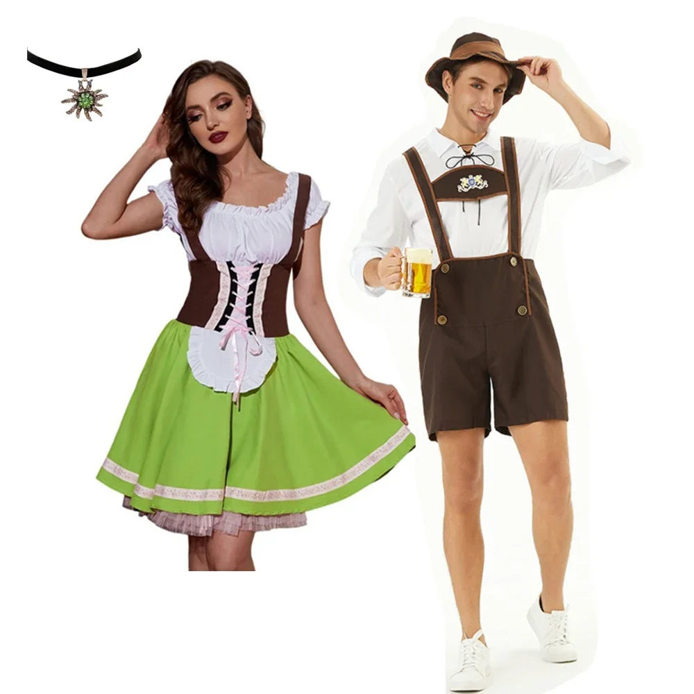 

Oktoberfest Cosplay Costume Disguise Full Set Dress Beer Festival Outfit Adult Halloween Carnival Party Stage Clothes Role Play