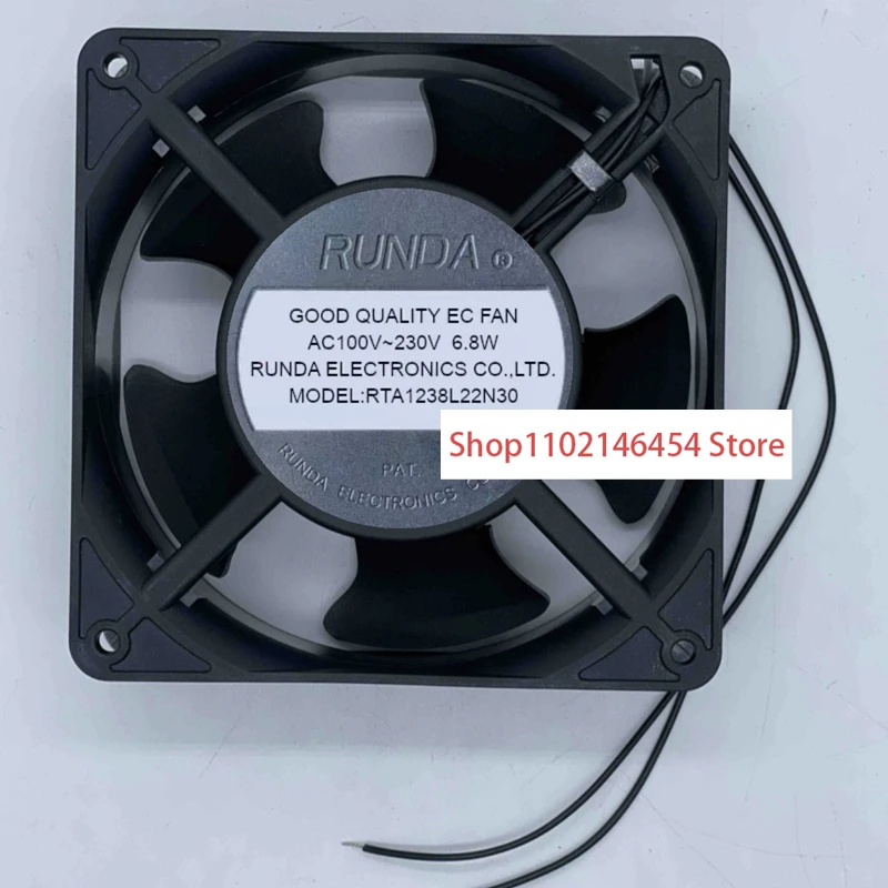 1 ชิ้นสำหรับ RUNDA RTA1238L22N30 AC 100V 230V 6.8W 120x120x38 มม.2 สายพัดลมระบายความร้อน