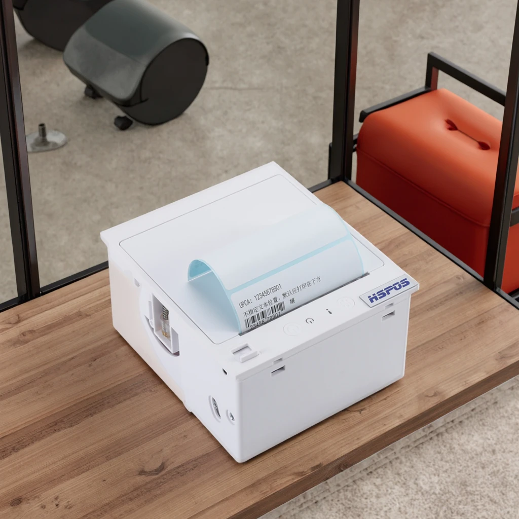 

ATV&UTVHSPOS Panel Thermal Receipt and Label Printer 80mm USB RS232 12V to 24V Embedded in Self-service Devices HS-QR73