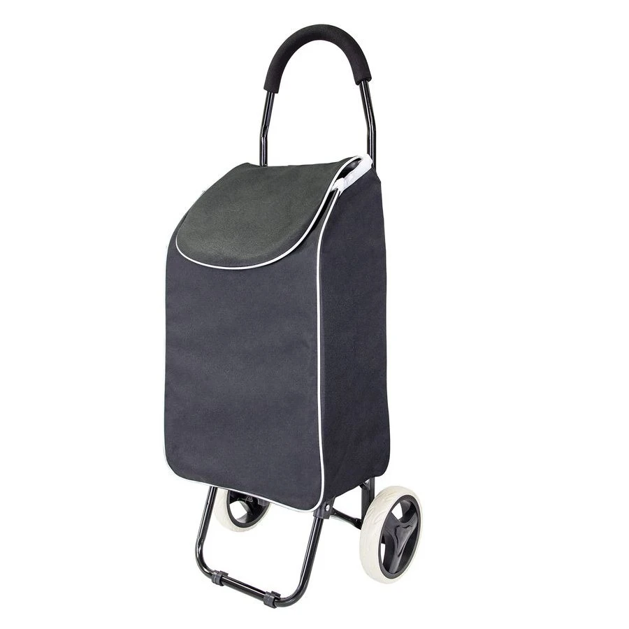 

Trolley Dolly Sport Foldable Grocery Cart on Wheels Multi Use Rolling Cart with Removable Bag and Hand Truck Dolly Function, Bla