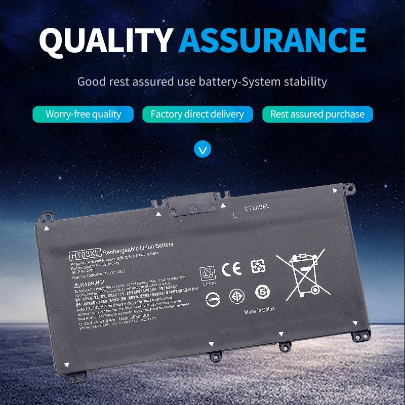 [HT03XL] for HP Pavilion 15-DA 15-DB 15-DW 15-CS 15-DY 17-by 17-CA 14-CE 14-CF 14-DF 14-DQ L11119-855 Laptop Battery