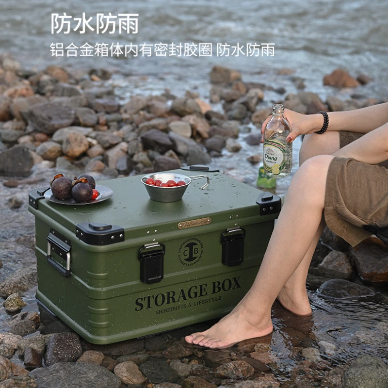 

Outup Aluminum Box Camping Storage Multi-functional Waterproof Car Box Aluminum Alloy Large Capacity Storage Picnic