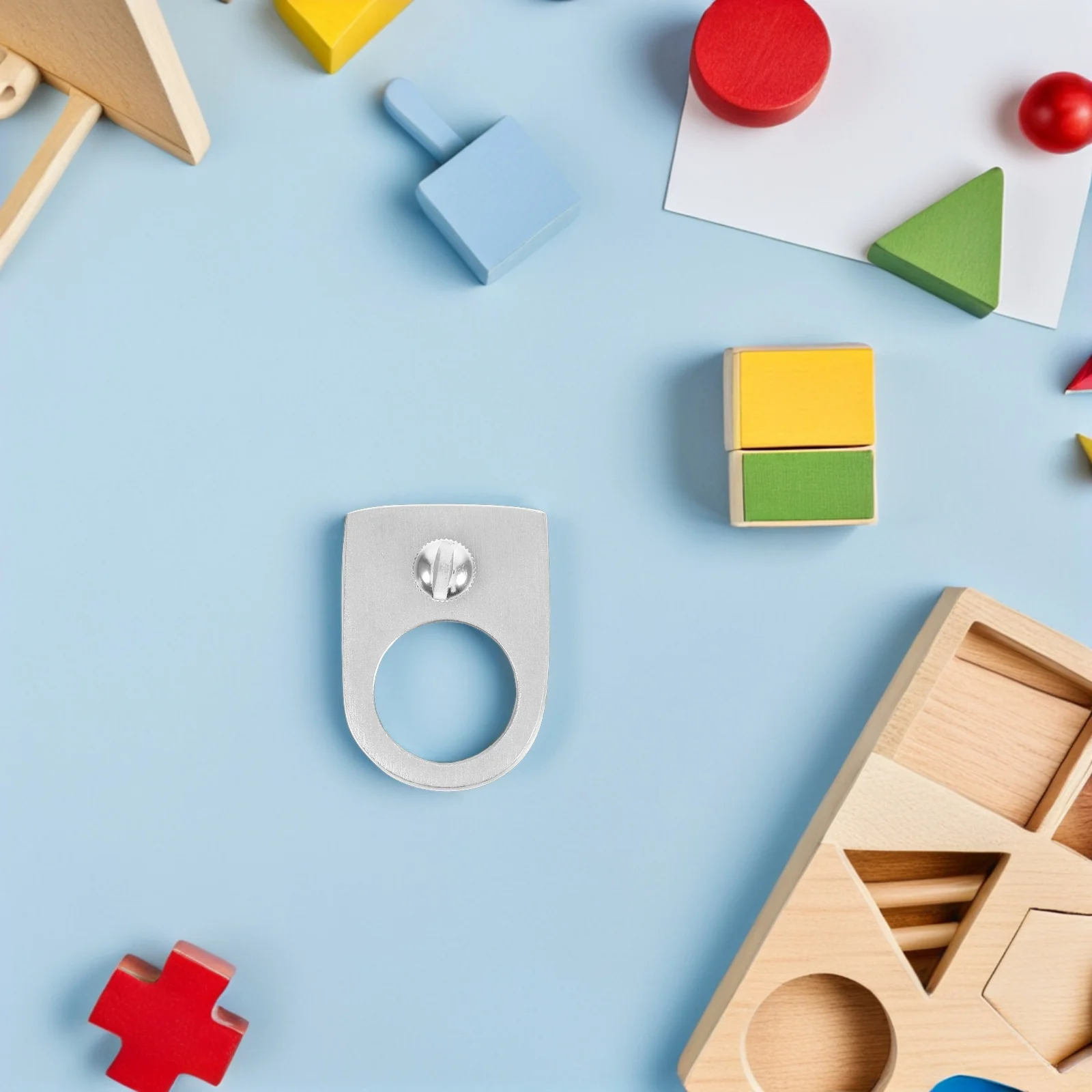 Afbeelding 3: Roestvrij stalen ring frameloze vingerkatapult zonder rubberen band Outdoor Game vervangende metalen onderdelen