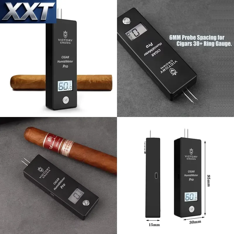 XXT Cigar Hygrometer Contact Probe Hygrometer Cigar Humidity Tester