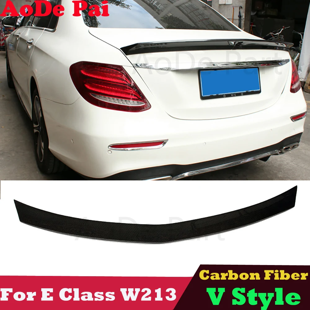 Carbon Fiber Rear Trunk Wing Spoiler for Mercedes E Class W213 Veath Style 2017-2023 E300 E350 E400