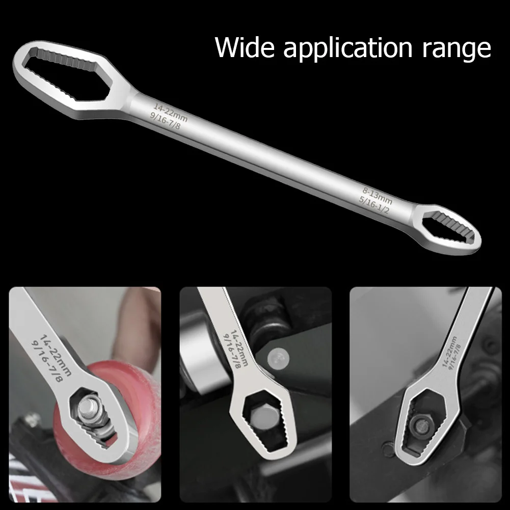 3-17mm 8-22mm Universal Torx Wrench 5mm Thickness Self-tightening Adjustable Wrench Board Double-head Torx Spanner Hand Tools