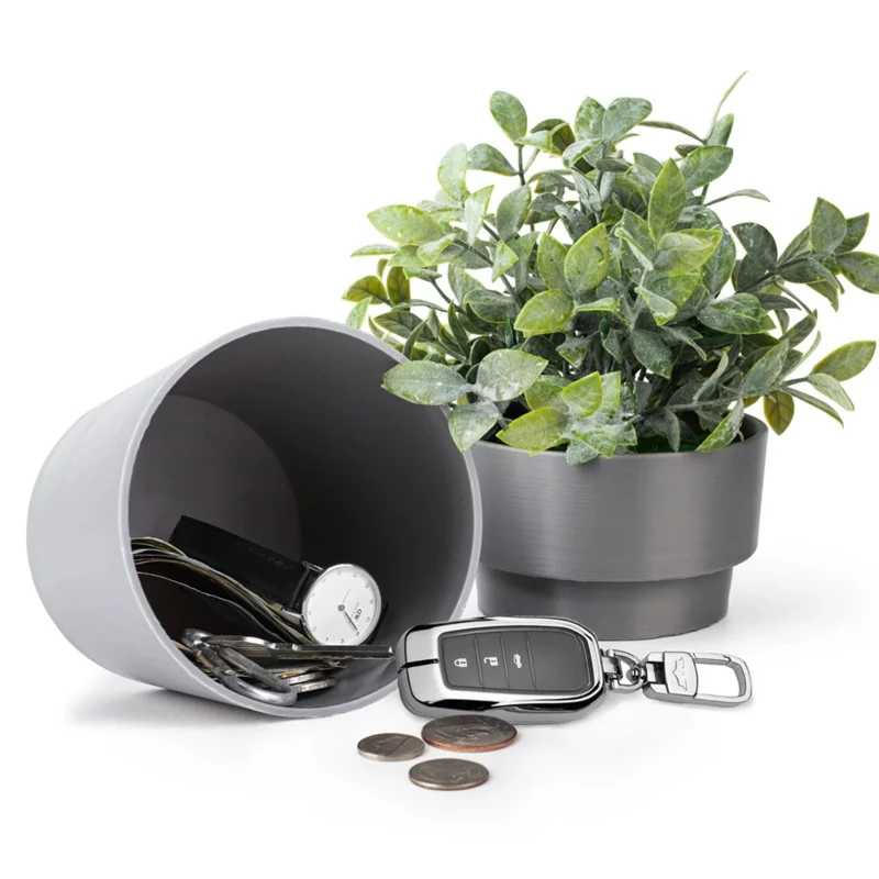 Money Storage Box Hidden Safe Plastic Flower Pot Detachable Secure Container Surprise Stash Box Secret Storage Jar Piggy Bank